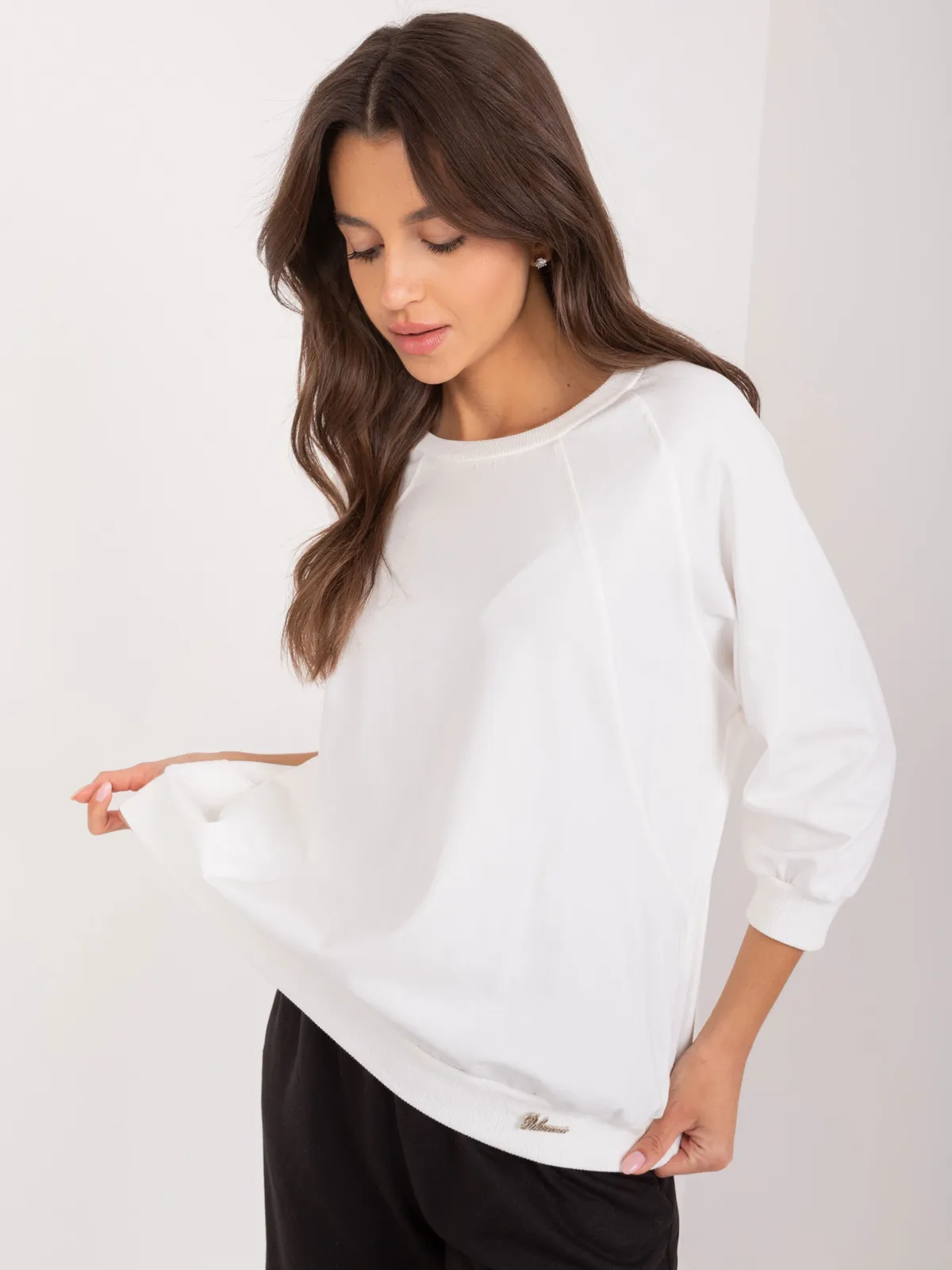 Casualowa bluza oversize z rękawem typu reglan - zdjęcie 1