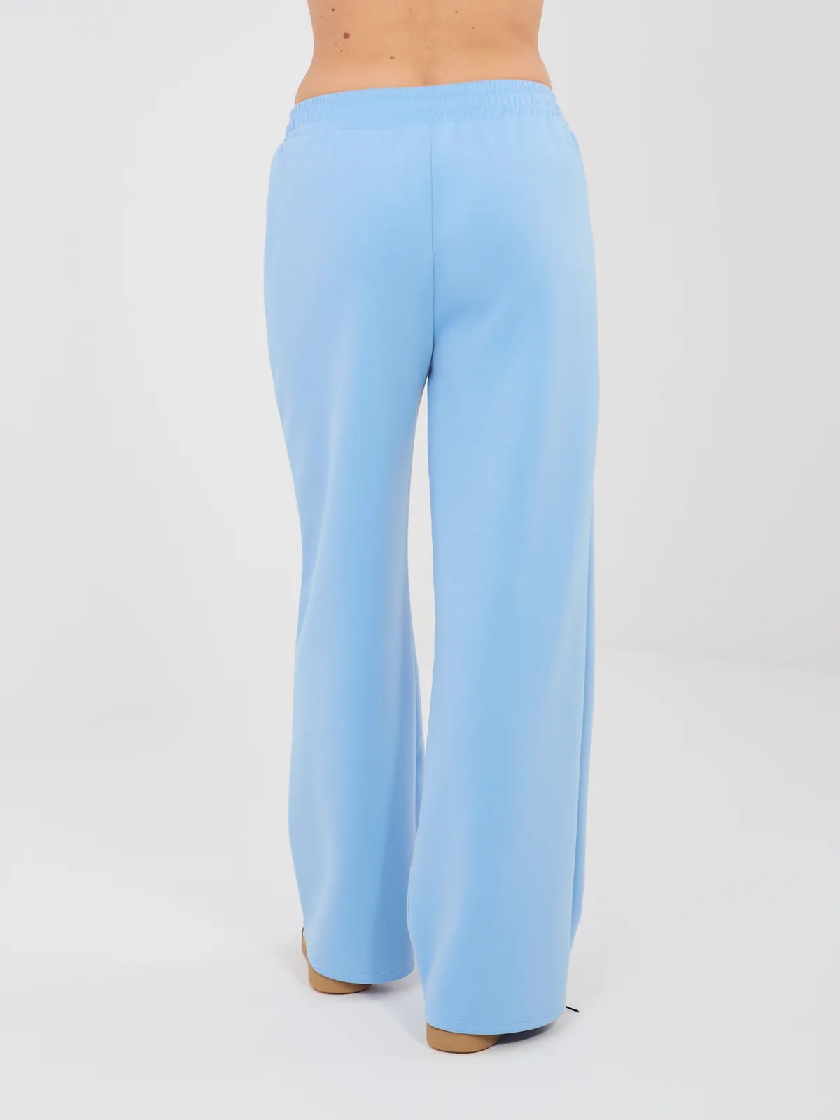 Casualowe spodnie dresowe o kroju wide leg - zdjęcie 1