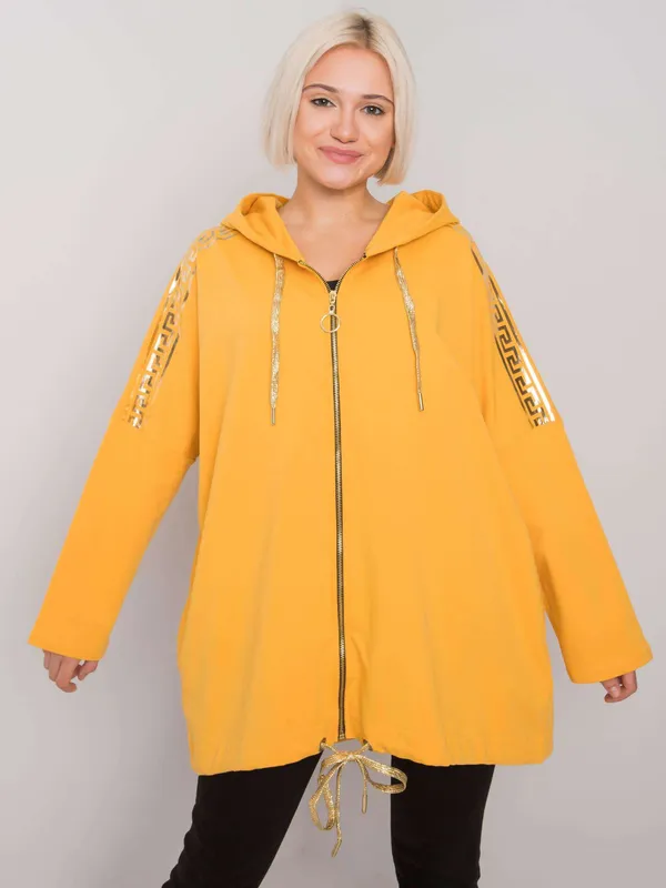 Rozpinana bluza oversize z kapturem i zdobieniami - widok 2