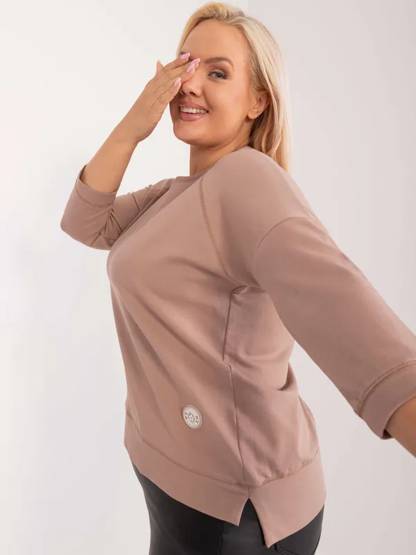 Casualowa bluza z rękawem trzy czwarte