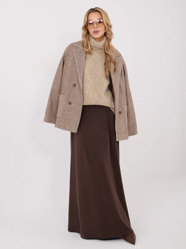 Ciepły sweter oversize z wysokim golfem - widok 2