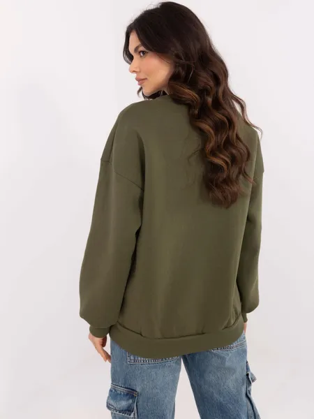 Oversize'owa bluza w stylu retro z nadrukiem