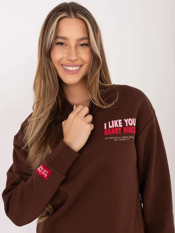 Bluza oversize z graficznym nadrukiem misiów