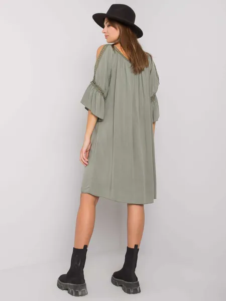 OCH BELLA Khaki luźna sukienka