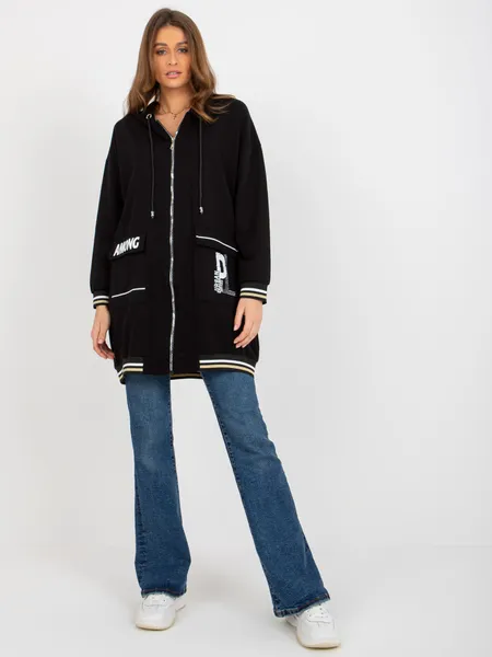 Beżowa długa bluza rozpinana o kroju oversize