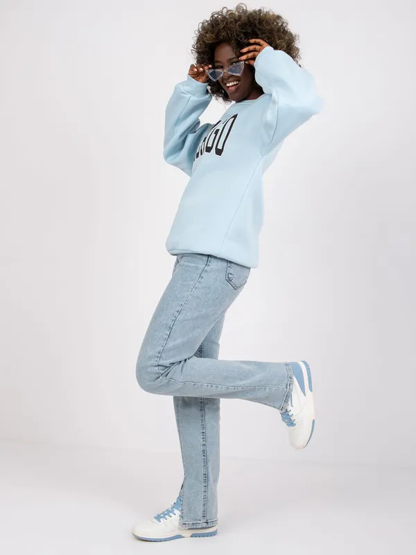 Bluza oversize z napisem w miejskim stylu - widok 2