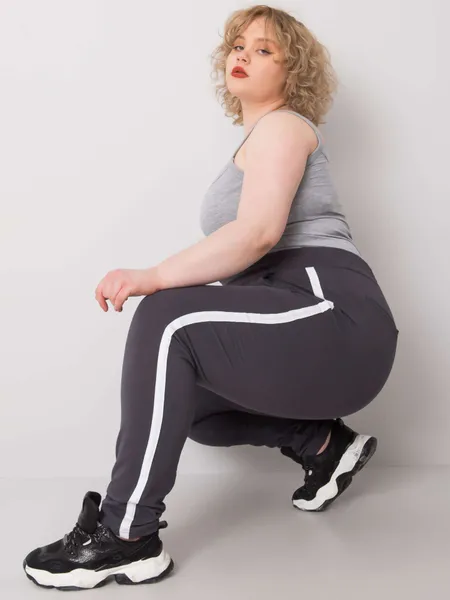 Wygodne spodnie typu jogger z lampasami