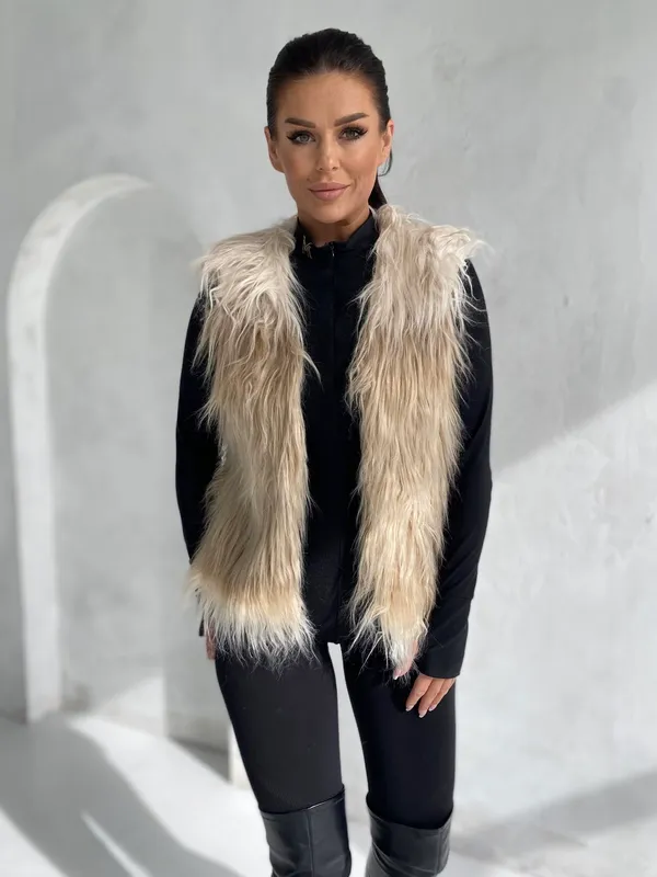 Kamizelka o kroju oversize w stylu boho - widok 2
