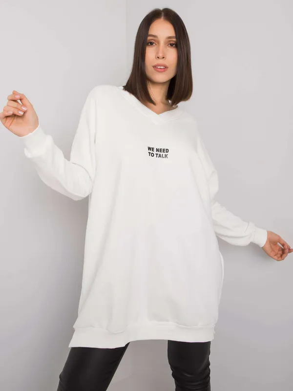 Casualowa tunika oversize z suwakiem na plecach - widok 2