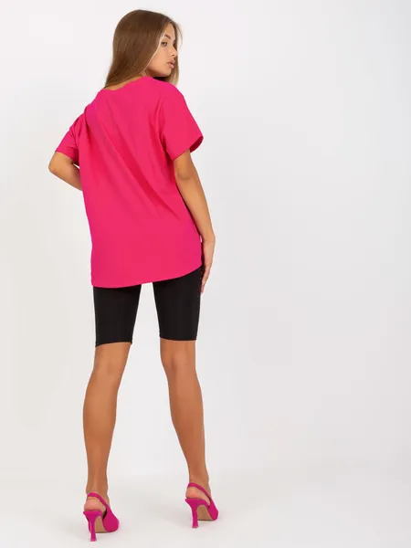 Czarny t-shirt basic z okrągłym dekoltem