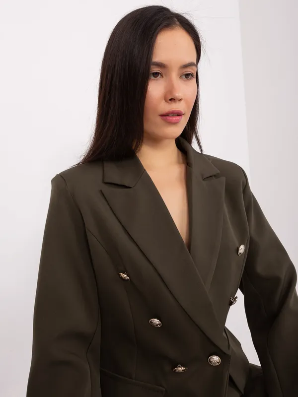 Khaki marynarka z ozdobnymi guzikami OCH BELLA