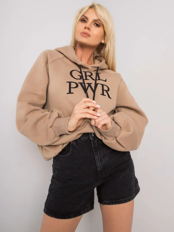 Ciemnoniebieska ocieplana bluza dresowa oversize - widok 2