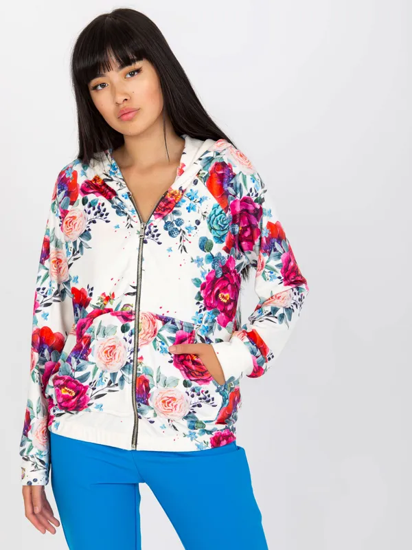 Czarna welurowa bluza rozpinana z printem RUE PARIS