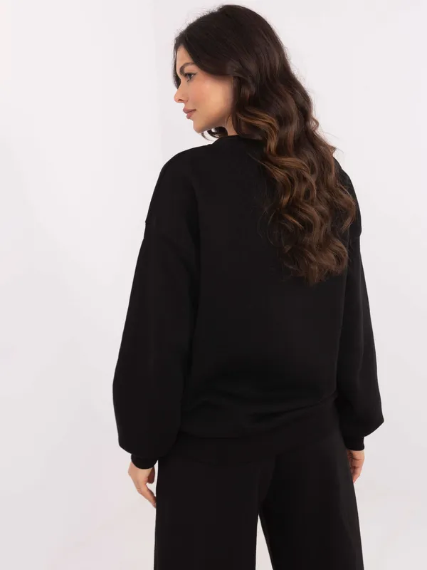 Oversize'owa bluza w stylu retro z nadrukiem