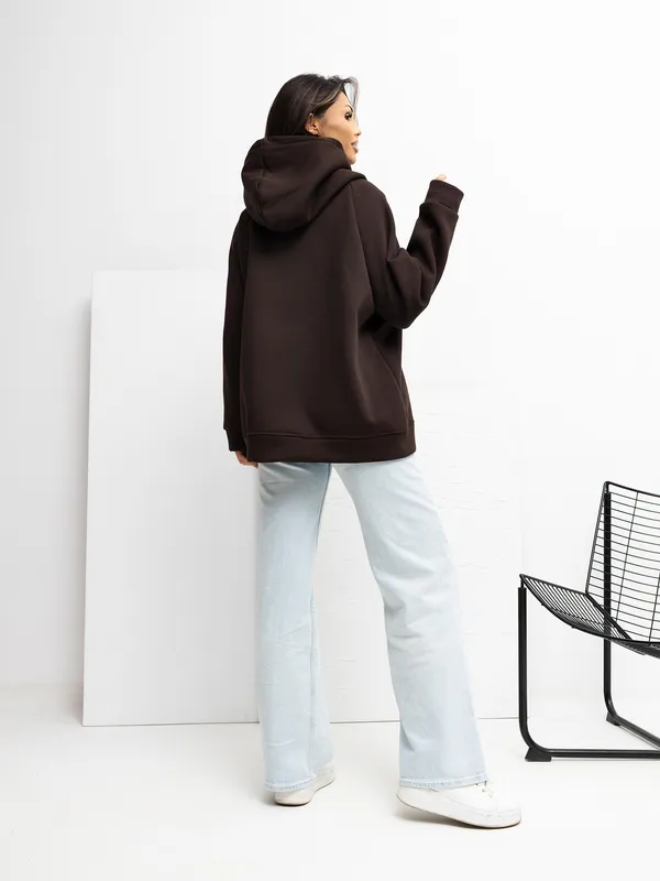 Bluza oversize z kapturem i nadrukiem