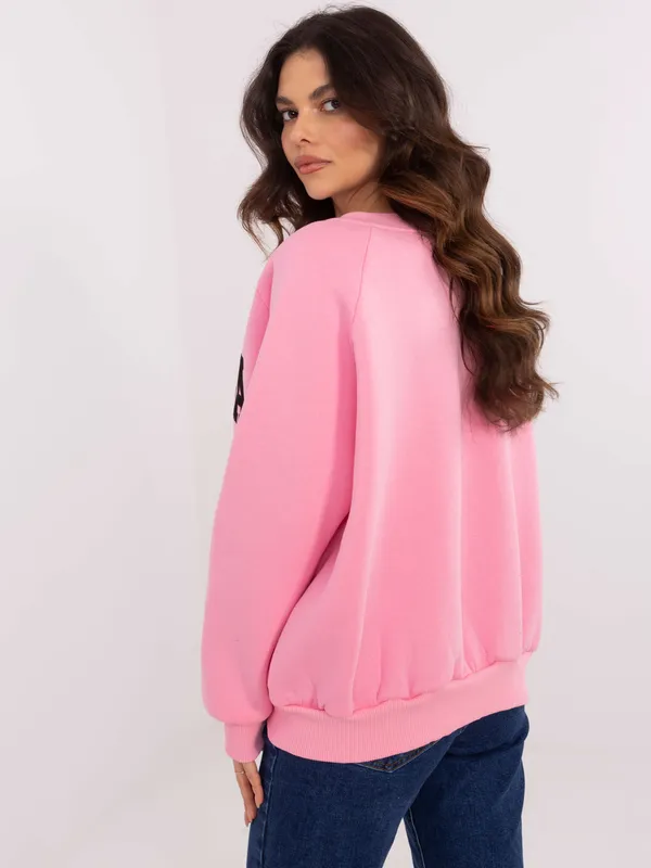 Bluza oversize w stylu varsity z nadrukiem