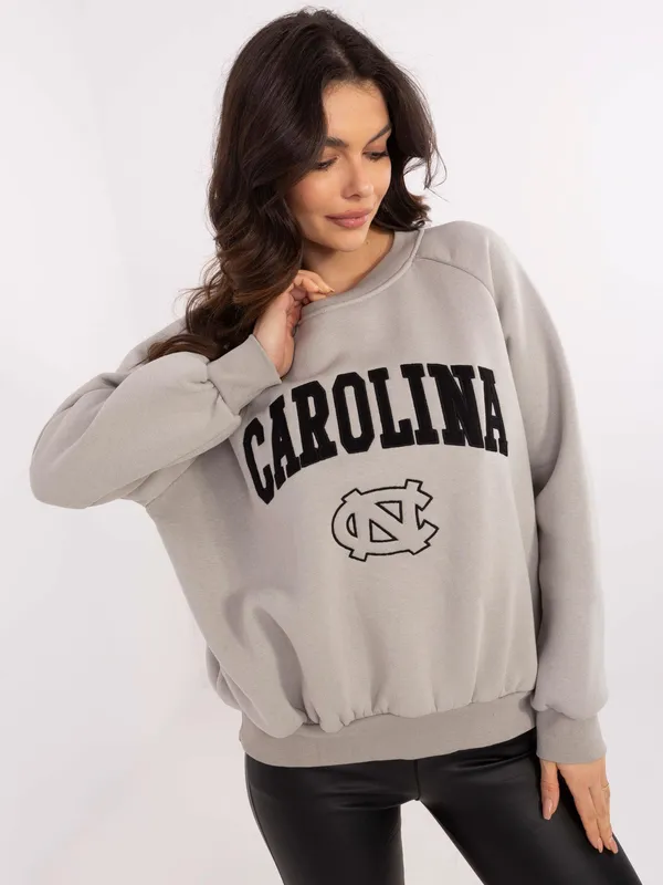 Luźna bluza oversize z sportowym nadrukiem