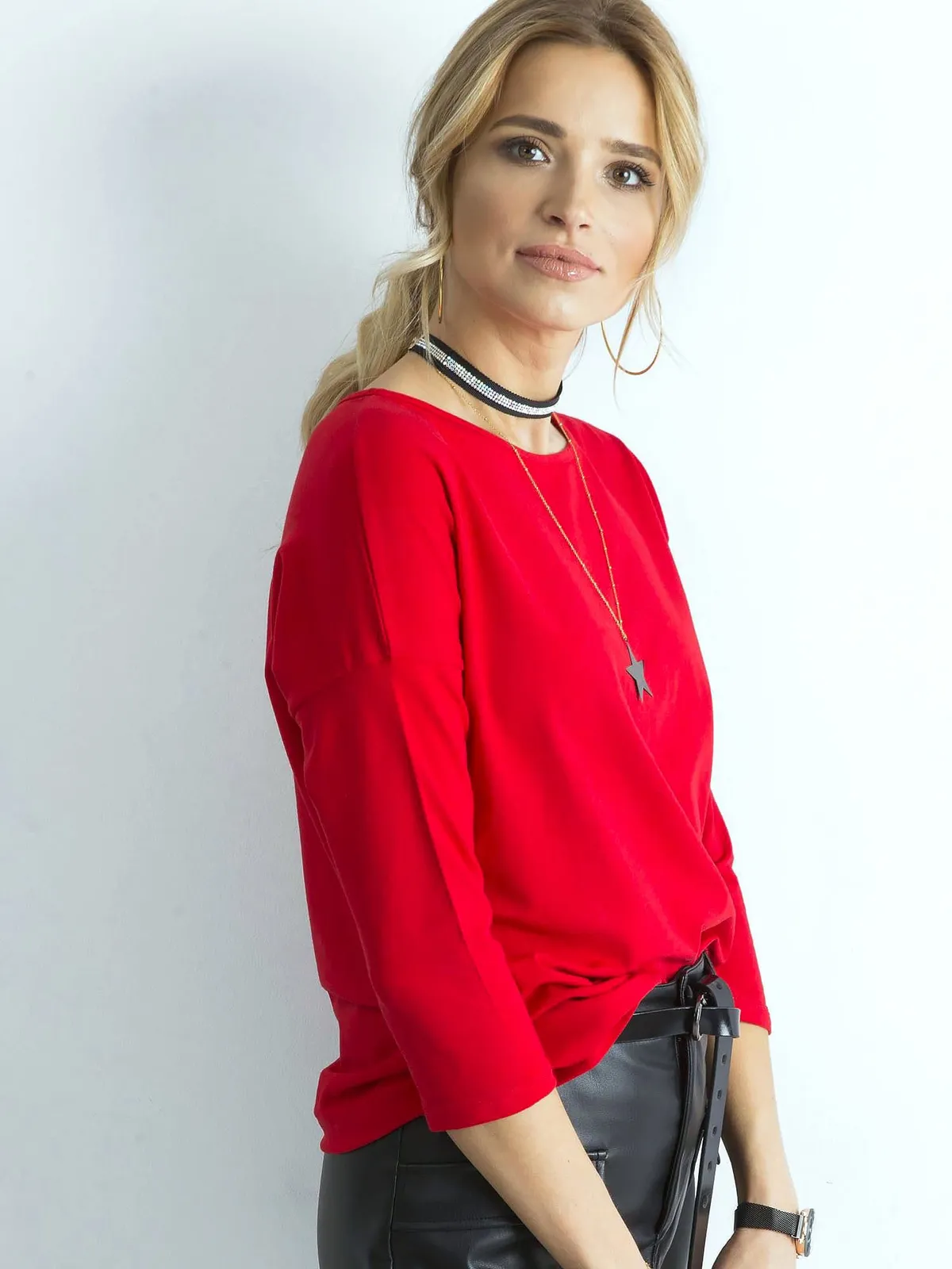 Czarna bluzka April - zdjęcie 3