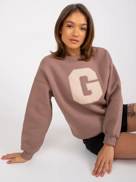 Bluza oversize z naszywaną aplikacją w stylu retro