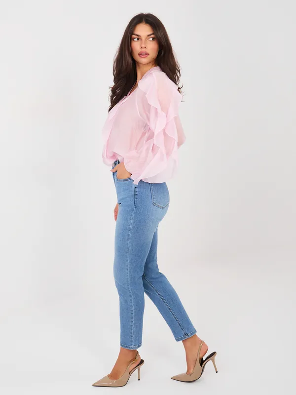 Klasyczne jeansy o kroju z wysokim stanem