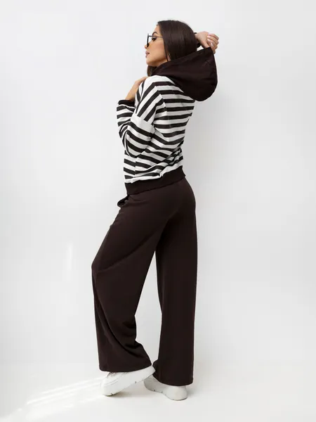 Bluza oversize w paski z kapturem