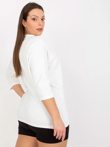 Casualowa bluzka oversize z ozdobnym wiązaniem