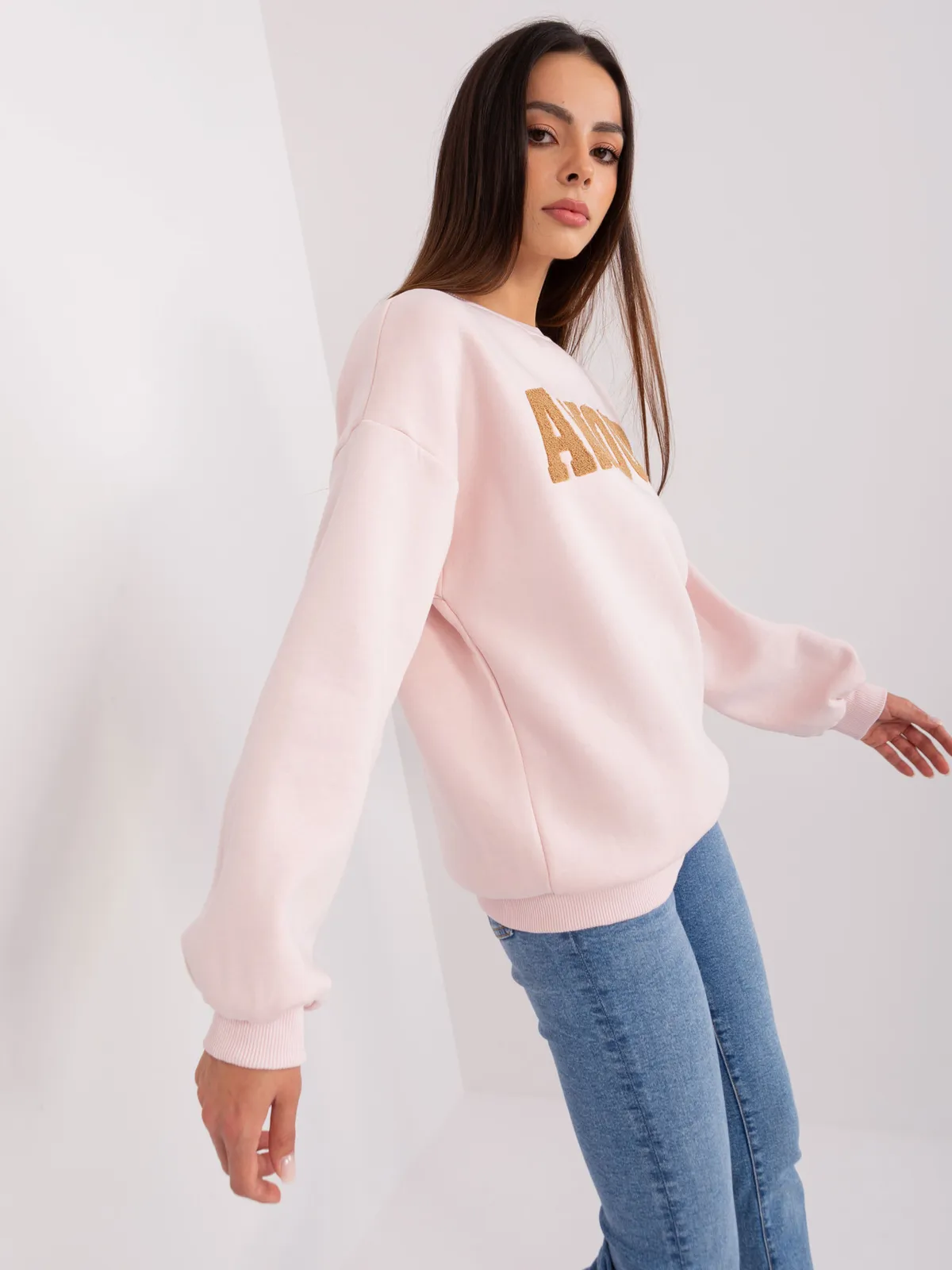 Ecru bluza oversize bawełniana - zdjęcie 2