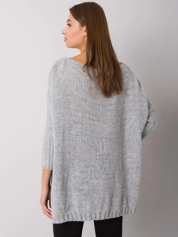 OCH BELLA Szary sweter oversize