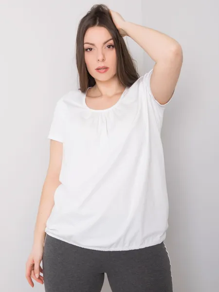 Jasnoniebieska bawełniana bluzka plus size