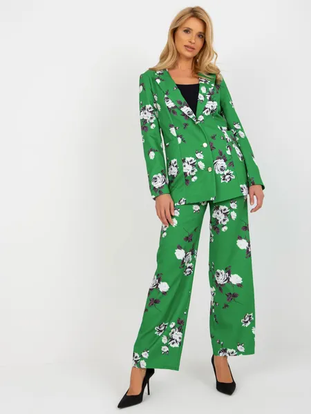 Fuksjowa elegancka marynarka w kwiaty od garnituru