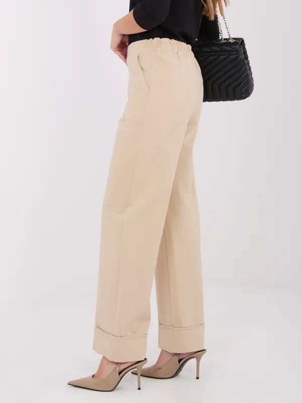 Casualowe spodnie o kroju wide leg - widok 2