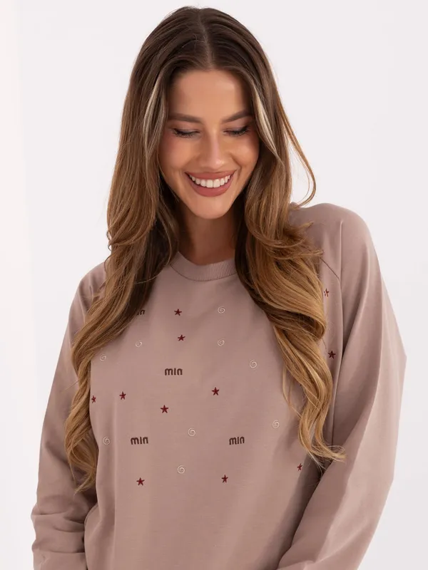 Casualowa bluza o kroju oversize z nadrukiem - widok 2