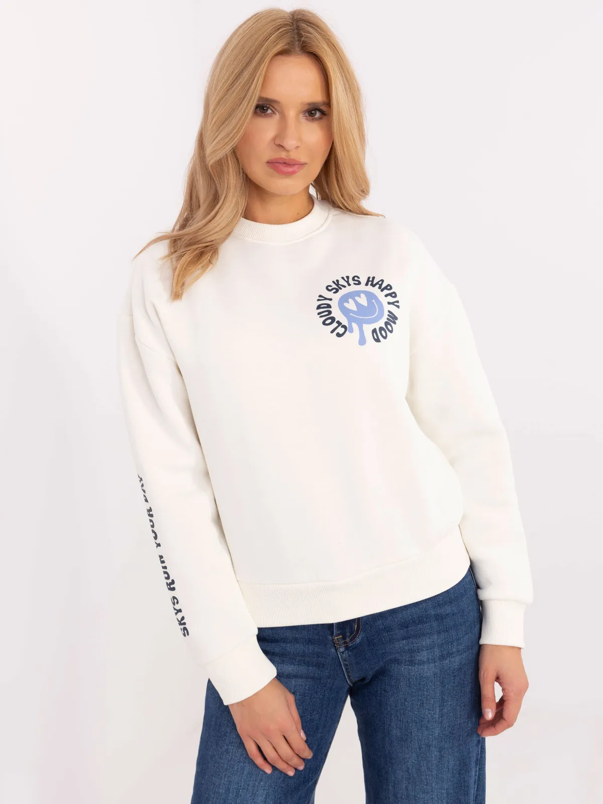 Casualowa bluza oversize z graficznym nadrukiem - zdjęcie 2