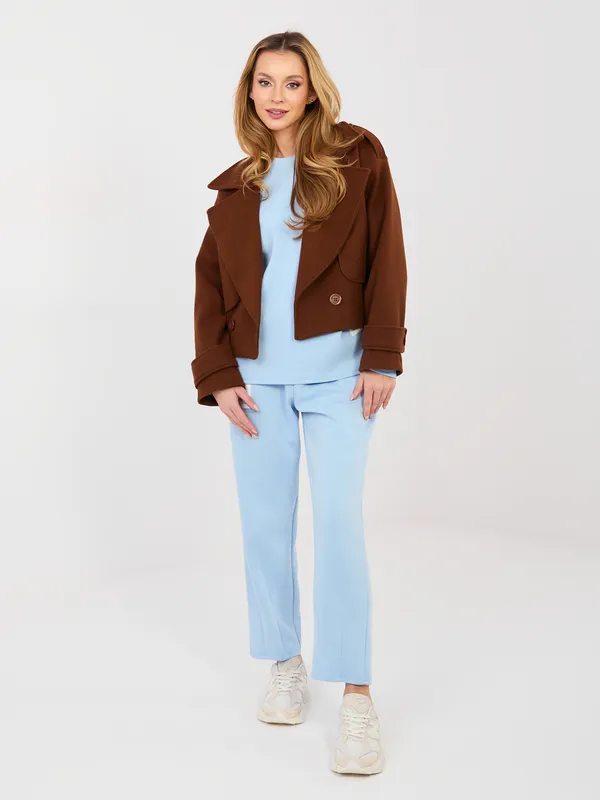 Komplet casualowy z bluzą oversize i zaokrąglonym dołem
