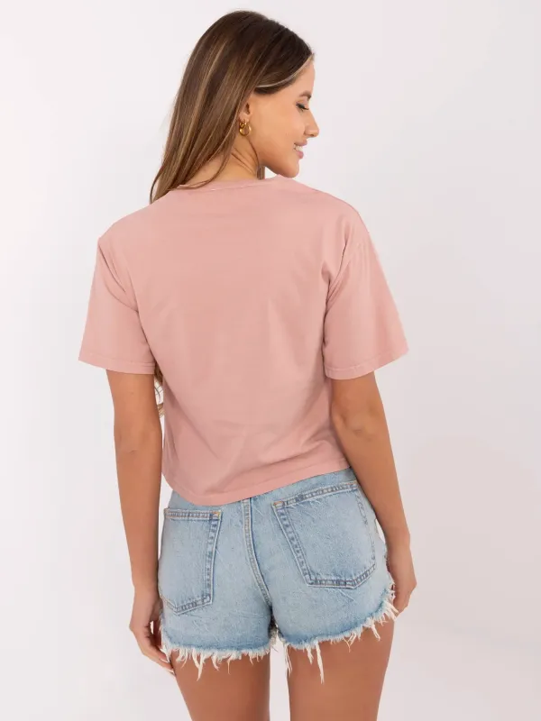 T-shirt oversize z zabawnym nadrukiem jogi - widok 2