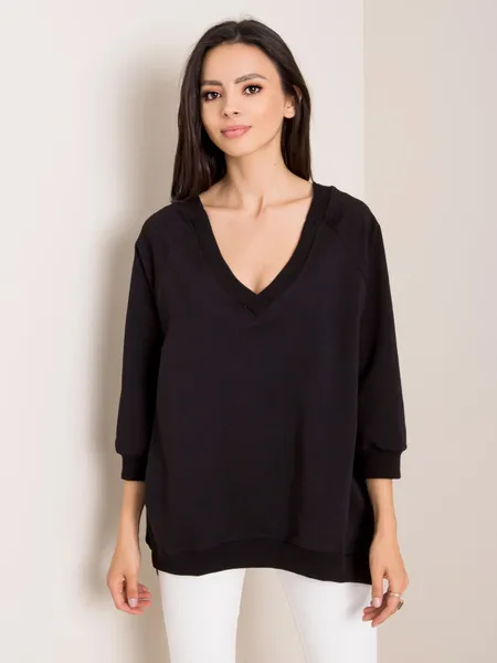 RUE PARIS Czarna bluza oversize
