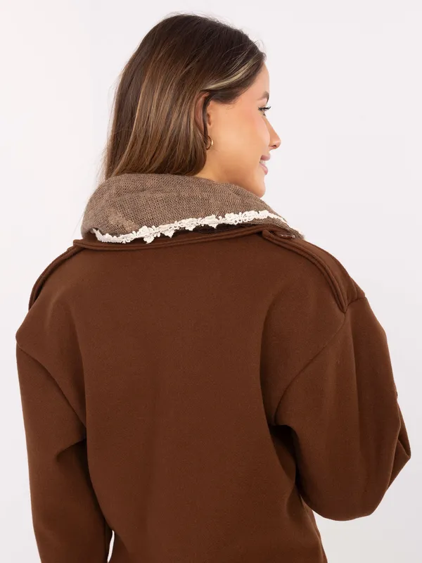 Chusta trójkątna w stylu boho z frędzlami - widok 2