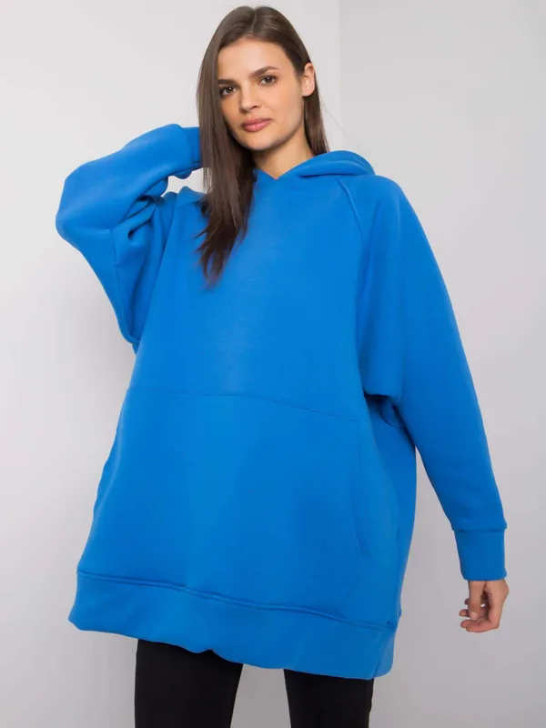 Bluza z kapturem o luźnym kroju oversize - widok 2