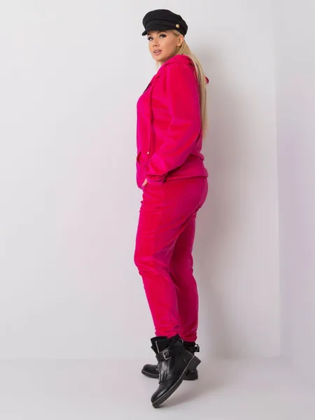 Czarny komplet welurowy plus size