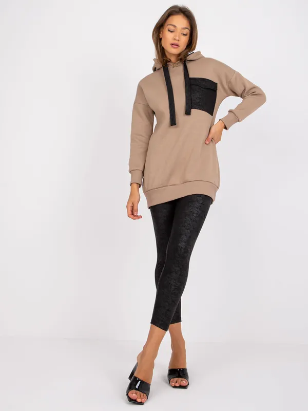 Casualowy komplet z bluzą oversize i legginsami - widok 2