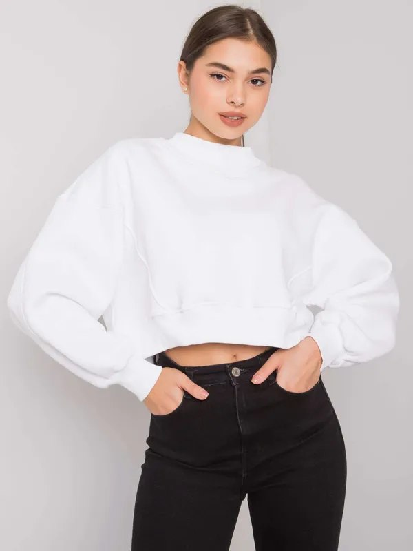 Pistacjowa bluza damska basic - widok 2