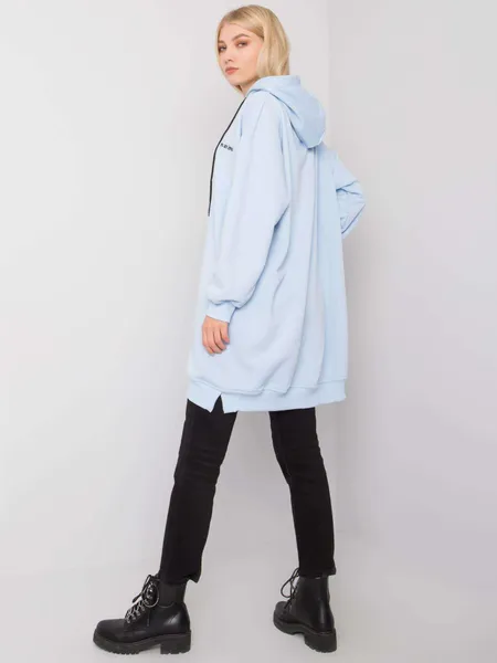 Jasnoniebieska bluza damska z kapturem