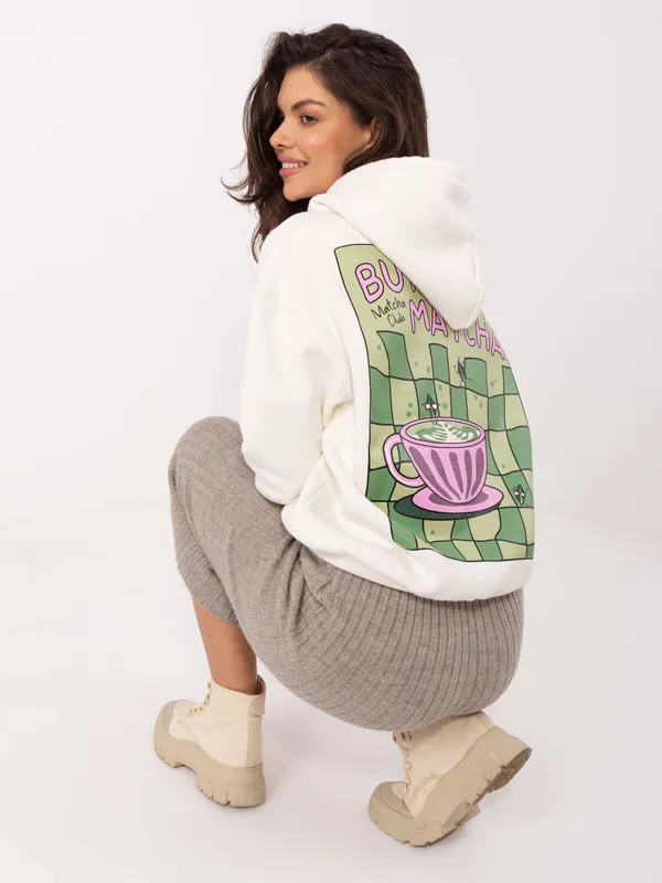 Oversize bluza z kapturem i graficznym nadrukiem