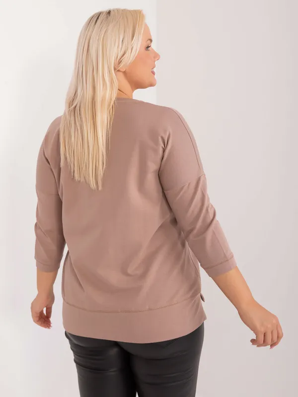 Casualowa bluza z rękawem trzy czwarte - widok 2
