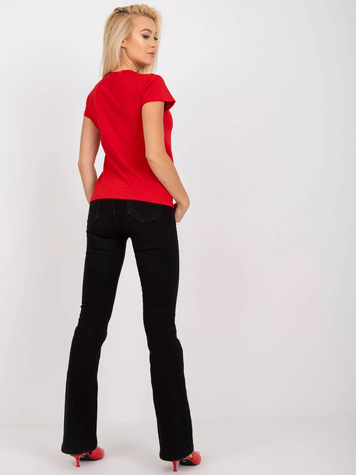 Czerwony t-shirt Peachy - zdjęcie 12