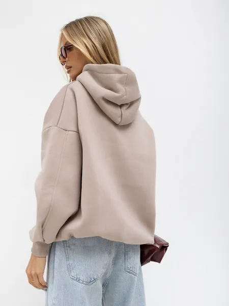 Bluza z kapturem oversize z nadrukiem Paris