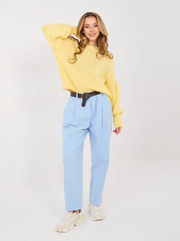 Oversize sweter z bufiastymi rękawami w stylu casual - widok 2