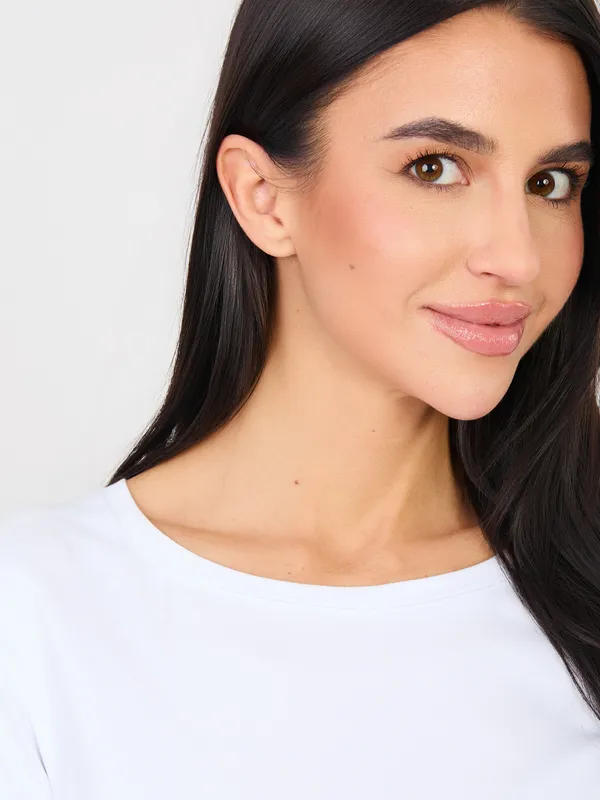 Klasyczna bluzka z długim rękawem typu basic