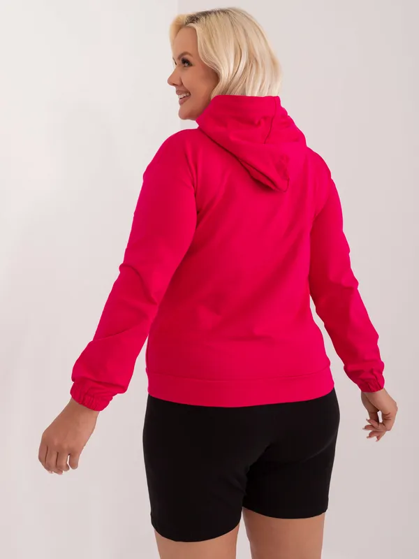 Casualowa bluza z kapturem i kieszenią typu kangurka - widok 2