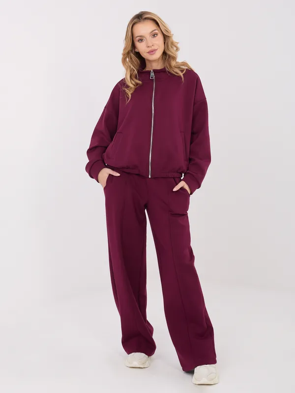 Oversize bluza z wysokim kołnierzem zapinana zamkiem - widok 2